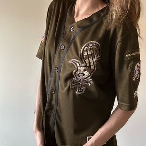 White Sox Majestic and Reebok Nellie Fox Salute to Service Jersey Women’s